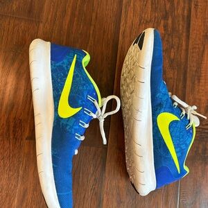 Custom Nike Shield Blue and Yellow Men's Size 10.5 Sneakers